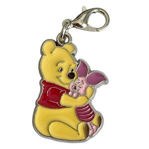 Vtg Disney Piglet Winnie the Pooh Clip On Charm  Zipper Pull Purse Bag Signed